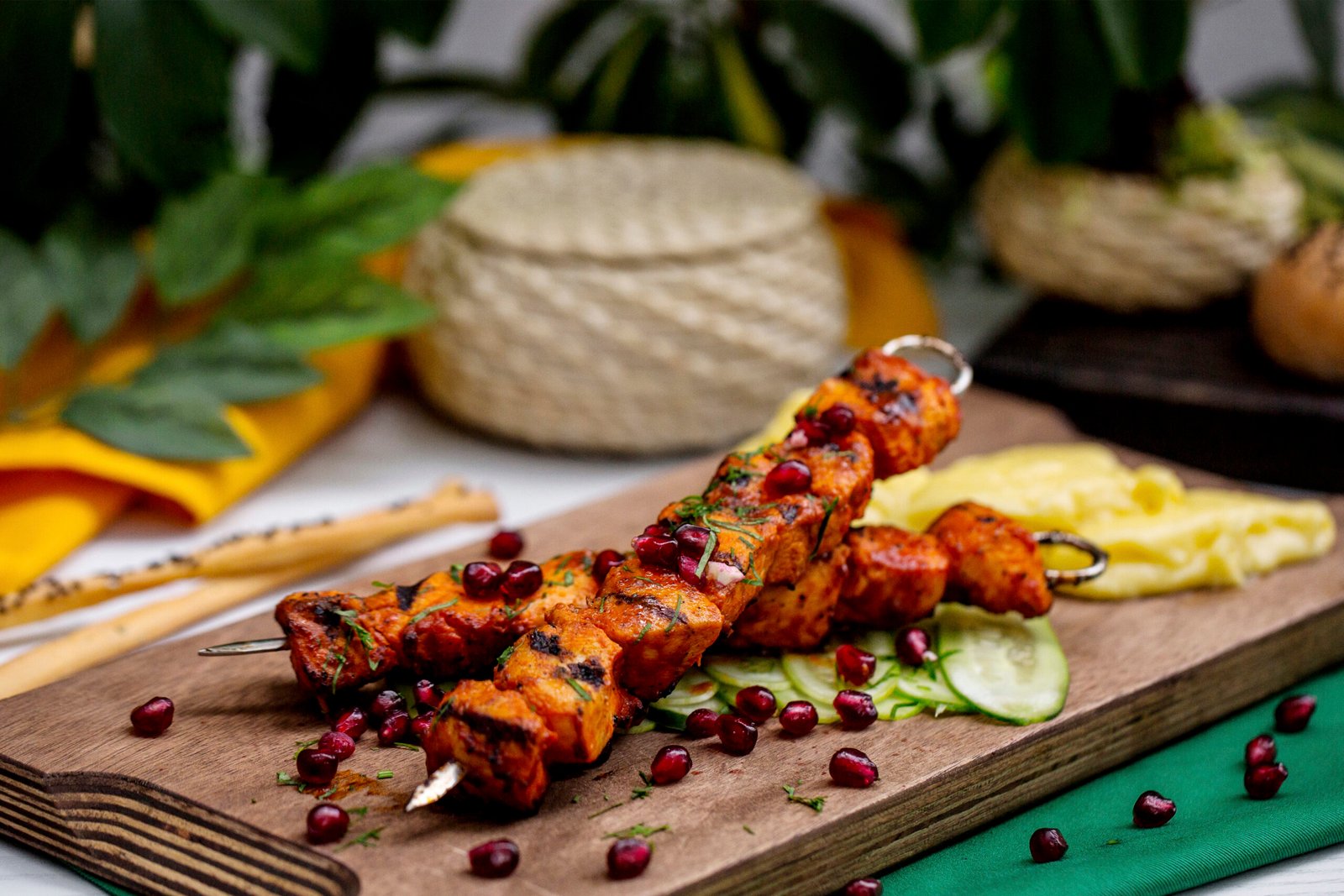 lamb-kebab-skewers-garnished-with-pomegranate-herbs